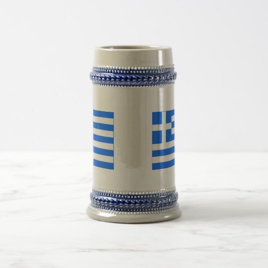 griechische Flagge Bierglas (Mittel)