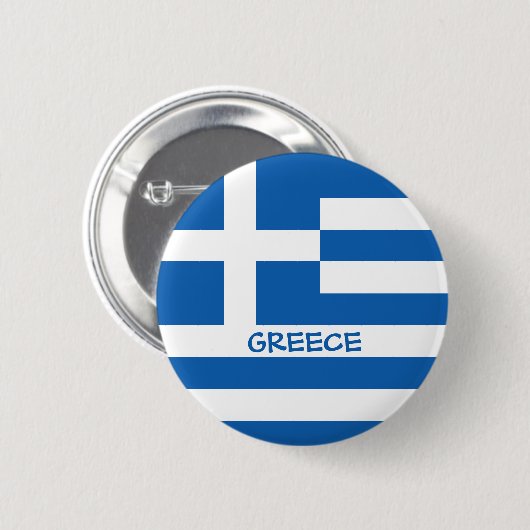 Griechische Flagge Button (Vorne & Hinten)