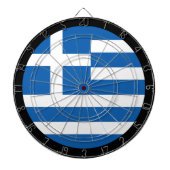 Griechische Flagge Dartboard & Greece / Spielbrett Dartscheibe (vorne)