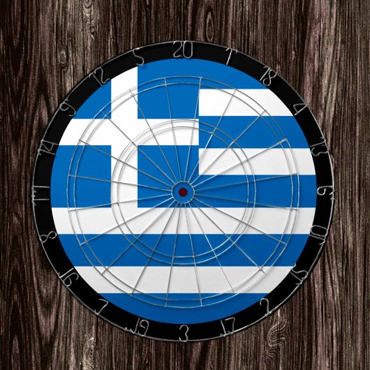 Griechische Flagge Dartboard & Greece / Spielbrett Dartscheibe