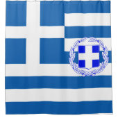 griechische Flagge Duschvorhang (Vorderseite)