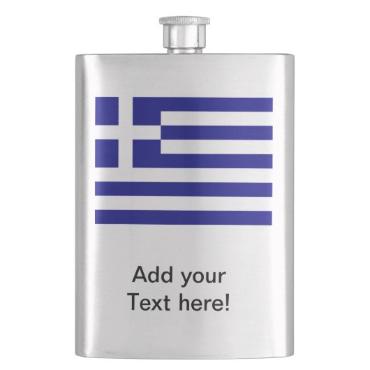 Griechische Flagge Flachmann (Vorderseite)