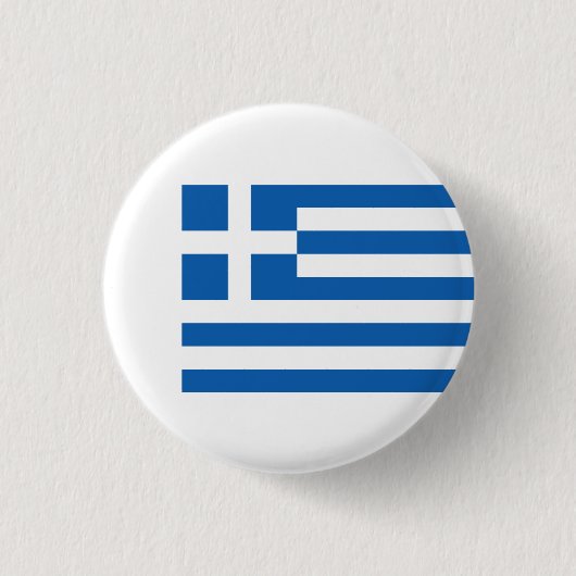 Griechische Flagge, Flagge Griechenlands Button (Vorderseite)