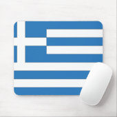 Griechische Flagge, Flagge Griechenlands Mousepad (Mit Mouse)