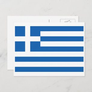 Griechische Flagge, Flagge Griechenlands Postkarte