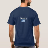 Griechische Flagge, Flagge Griechenlands T-Shirt (Rückseite)