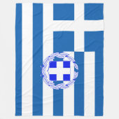 Griechische Flagge Fleecedecke (Vorderseite)