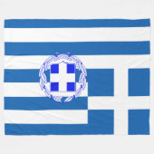 Griechische Flagge Fleecedecke (Vorderseite (Horizontal))