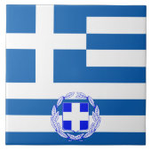 Griechische Flagge Fliese (Vorderseite)