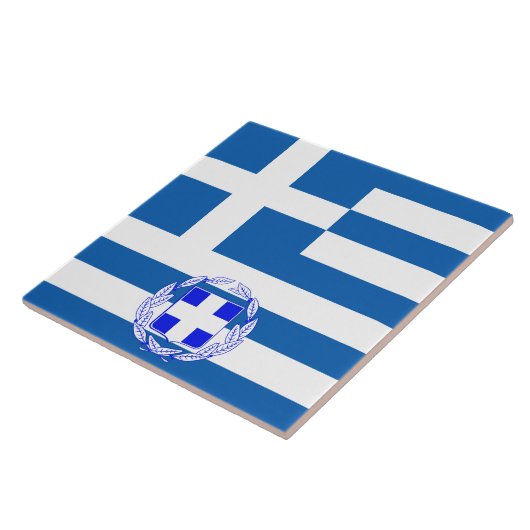 Griechische Flagge Fliese (Seite)