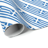 griechische Flagge Geschenkpapier (Rolleneckpunkt)