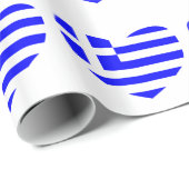 Griechische Flagge Geschenkpapier (Rolleneckpunkt)