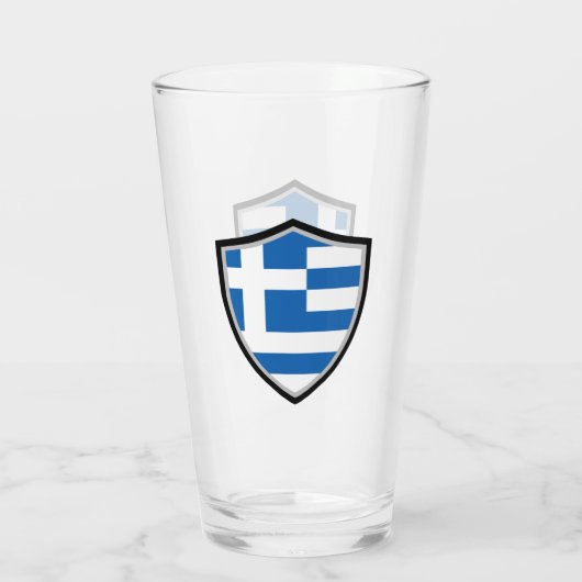 griechische Flagge Glas (Rückseite)