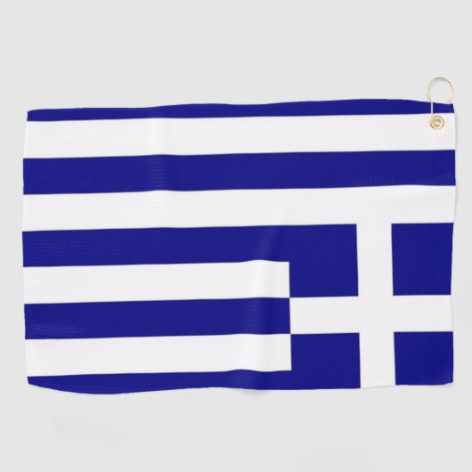 Griechische Flagge Golf Handtuch (Horizontal)
