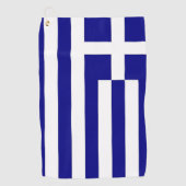 Griechische Flagge Golf Handtuch (Vorderseite)