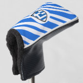 griechische Flagge Golf Headcover (3/4 Vorderseite)