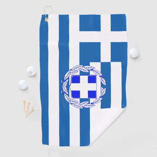 griechische Flagge Golfhandtuch (Insitu)