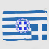 griechische Flagge Golfhandtuch (Horizontal)