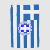 griechische Flagge Golfhandtuch (Vorderseite)