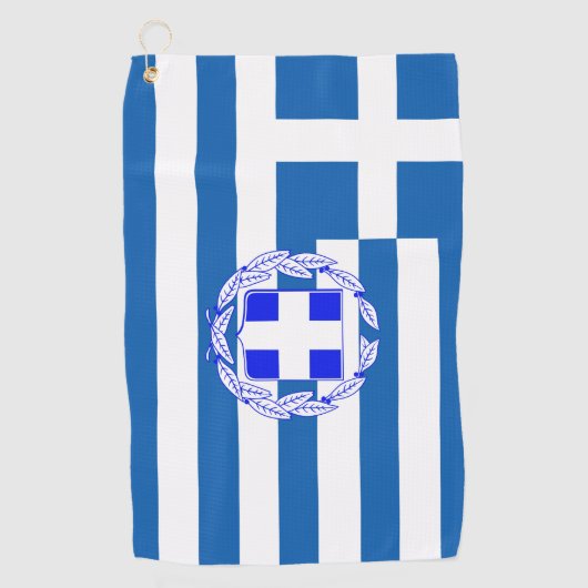 griechische Flagge Golfhandtuch (Vorderseite)