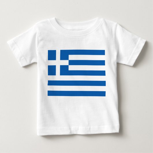 Griechische Flagge (Griechenland) Baby T-shirt (Vorderseite)