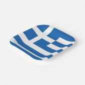 Griechische Flagge Griechenland Blaues Weißbuch Ne Pappteller (Gewinkelt)
