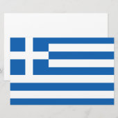 Griechische Flagge (Griechenland) Briefpapier (Vorne/Hinten)