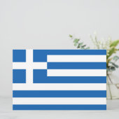 Griechische Flagge (Griechenland) Briefpapier (Stehend Vorderseite)