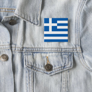 Griechische Flagge (Griechenland) Button