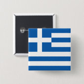 Griechische Flagge (Griechenland) Button (Vorne & Hinten)