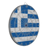 Griechische Flagge (Griechenland) Dartscheibe (Vorderseite Links)