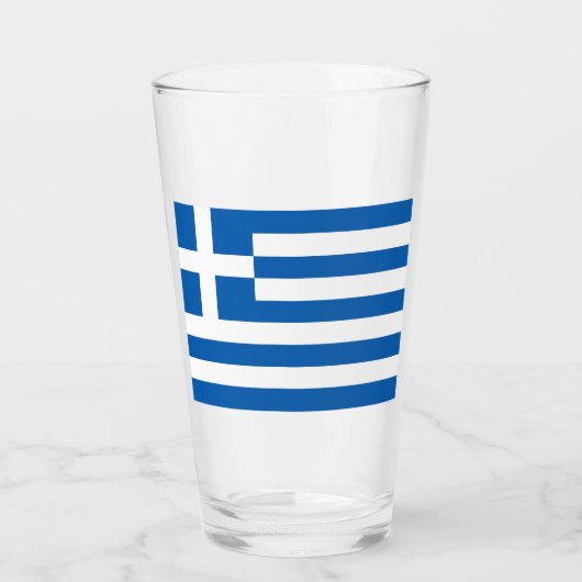 Griechische Flagge (Griechenland) Glas (Vorderseite)