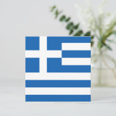Griechische Flagge (Griechenland) Karte (Stehend Vorderseite)