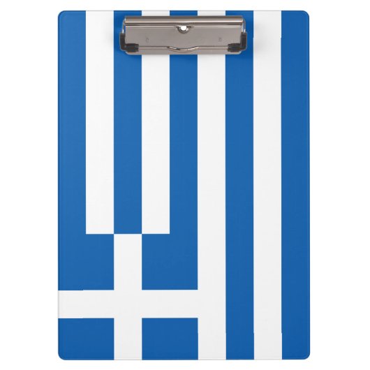 Griechische Flagge (Griechenland) Klemmbrett (Vorderseite)