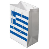 Griechische Flagge (Griechenland) Mittlere Geschenktüte (Rückseite Schrägansicht)