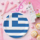 Griechische Flagge (Griechenland) Pappteller (Party)