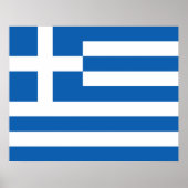 Griechische Flagge (Griechenland) Poster (Vorne)