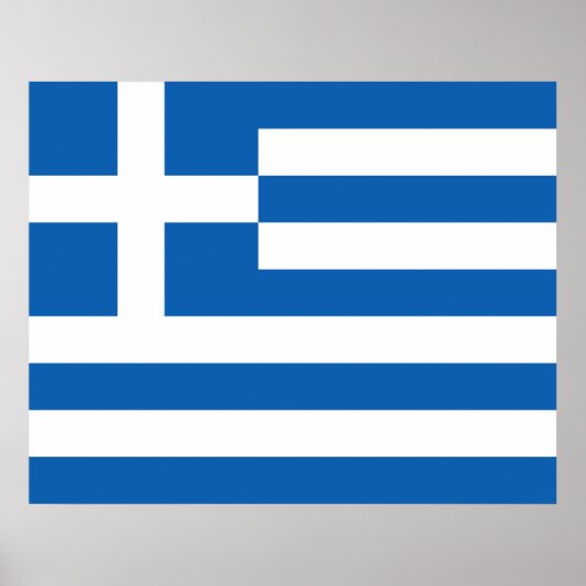 Griechische Flagge (Griechenland) Poster (Vorne)
