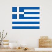 Griechische Flagge (Griechenland) Poster (Küche)
