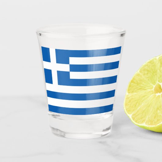 Griechische Flagge (Griechenland) Schnapsglas (Vorderseite)