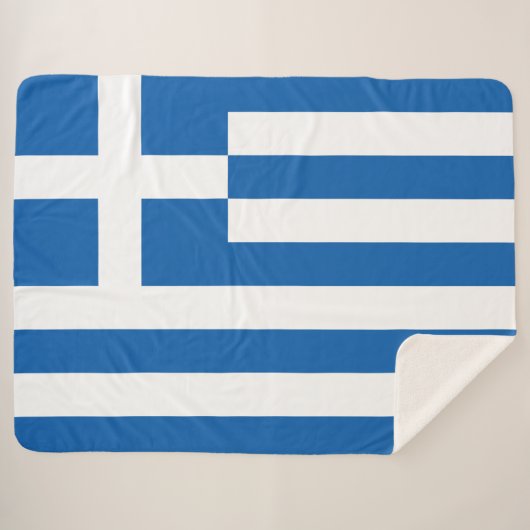 Griechische Flagge (Griechenland) Sherpadecke (Vorderseite (Horizontal))