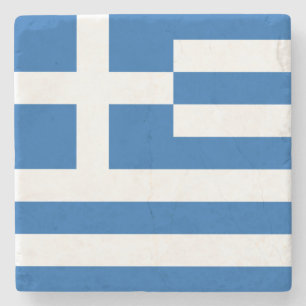 Griechische Flagge (Griechenland) Steinuntersetzer