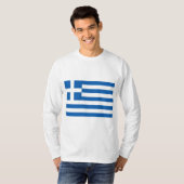 Griechische Flagge (Griechenland) T-Shirt (Vorne ganz)