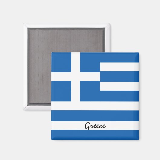 griechische Flagge / Griechenland Urlaub /Sportfan Magnet (Vorderseite/Rückseite)