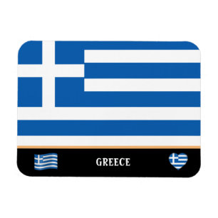 Griechische Flagge / griechisches Land / Griechenl Magnet