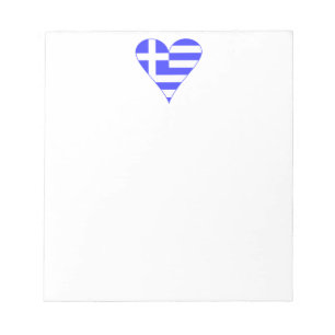 Griechische Flagge Herz Funky Notizblock