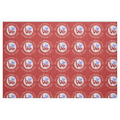 Griechische Flagge Herzerrote LIEBE Stoff (Fat Quarter (45,7 x 55,9 cm))