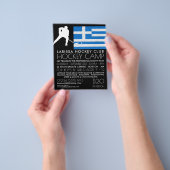 Griechische Flagge, Hockey-Spieler, Camp-Werbe-Fly Flyer (Gruppe)