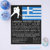Griechische Flagge, Hockey-Spieler, Camp-Werbe-Fly Flyer (Einzeln)