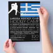 Griechische Flagge, Hockey-Spieler, Camp-Werbe-Fly Flyer (Hand)